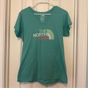 The North Face Women's Teal V-Neck Tee